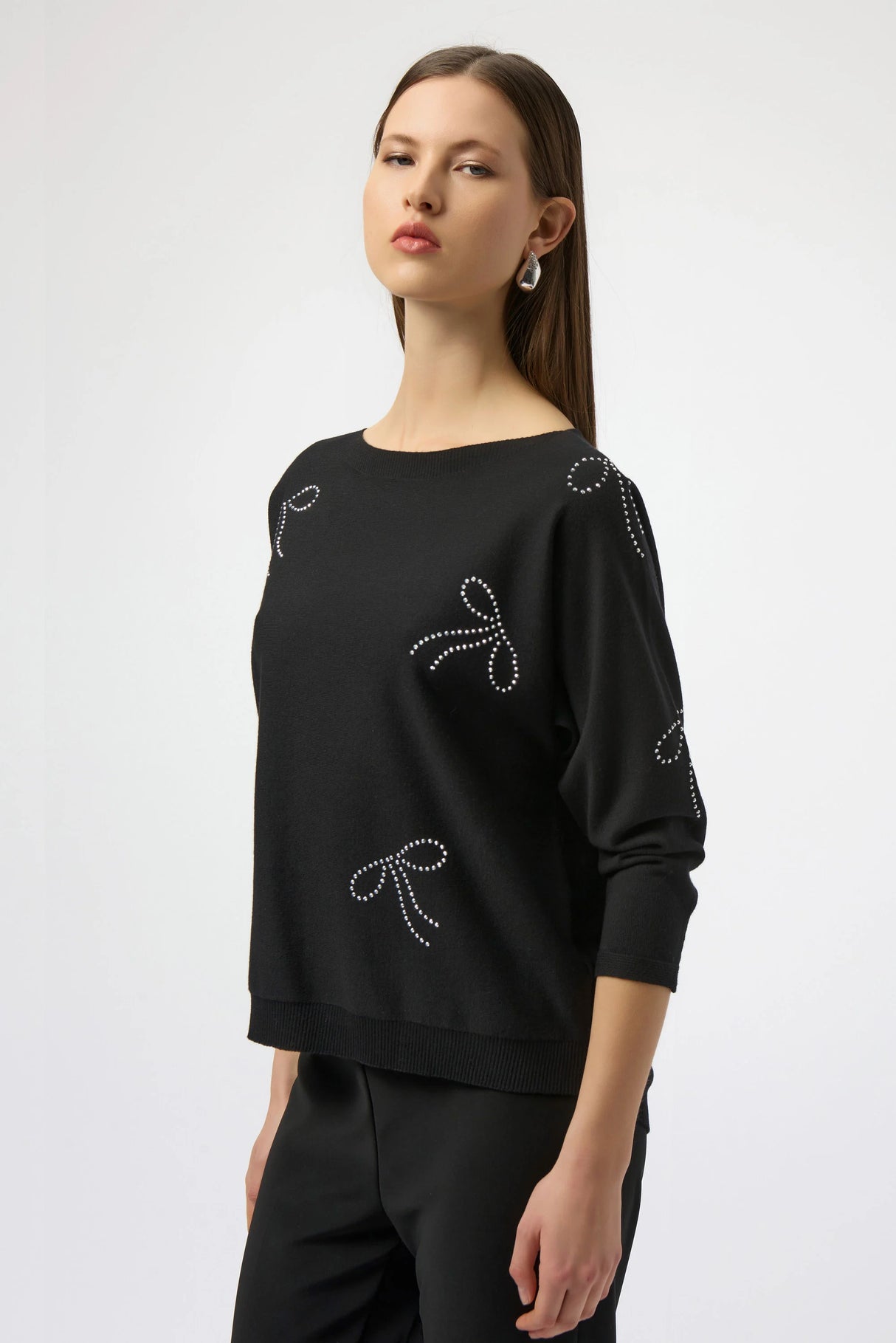 Amour Knit T-Shirt with Rhinestone Detail 254950