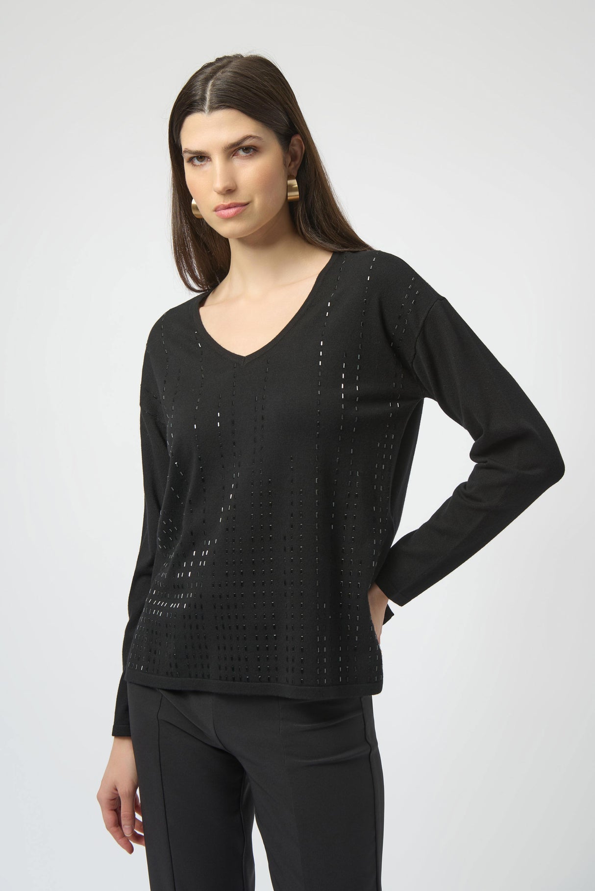 Sweater Knit Pullover with Iron-On Detail 254966