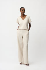 Geometric Textured Jacquard Top  261055