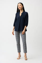 Geometric Jacquard Pull-On Slim Fit Pants 261225