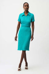 Textured Bubble Knit Pull-On Pencil Skirt 261242
