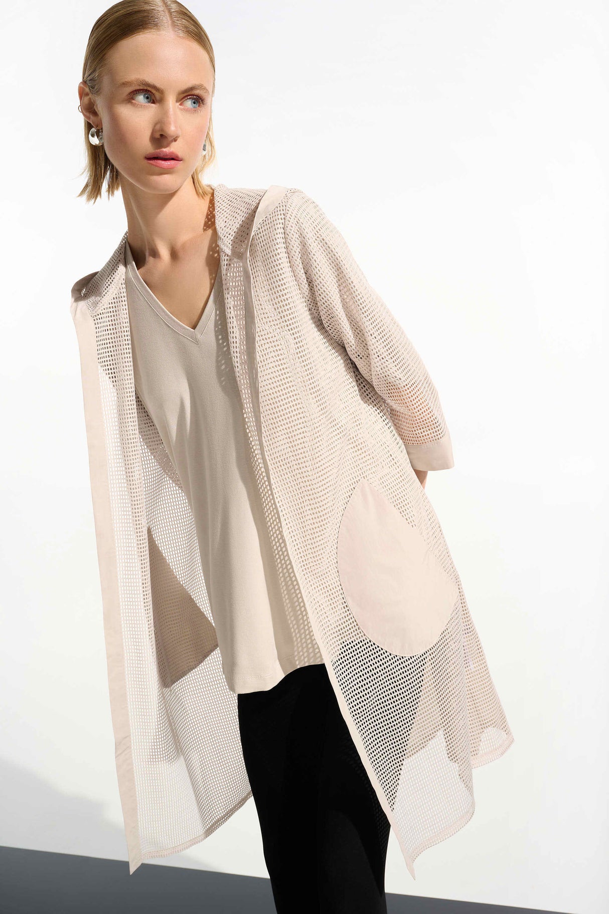 Memory and Mesh A-Line Cover-Up With Hood 261620