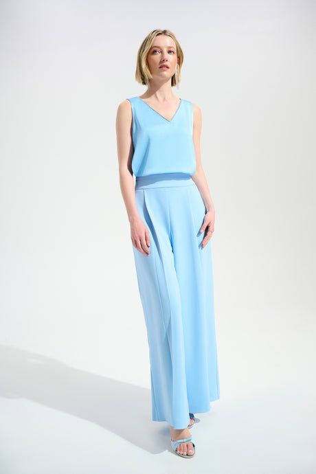 Signature | Recycled Satin Straight Top With Rhinestones Trim 261782