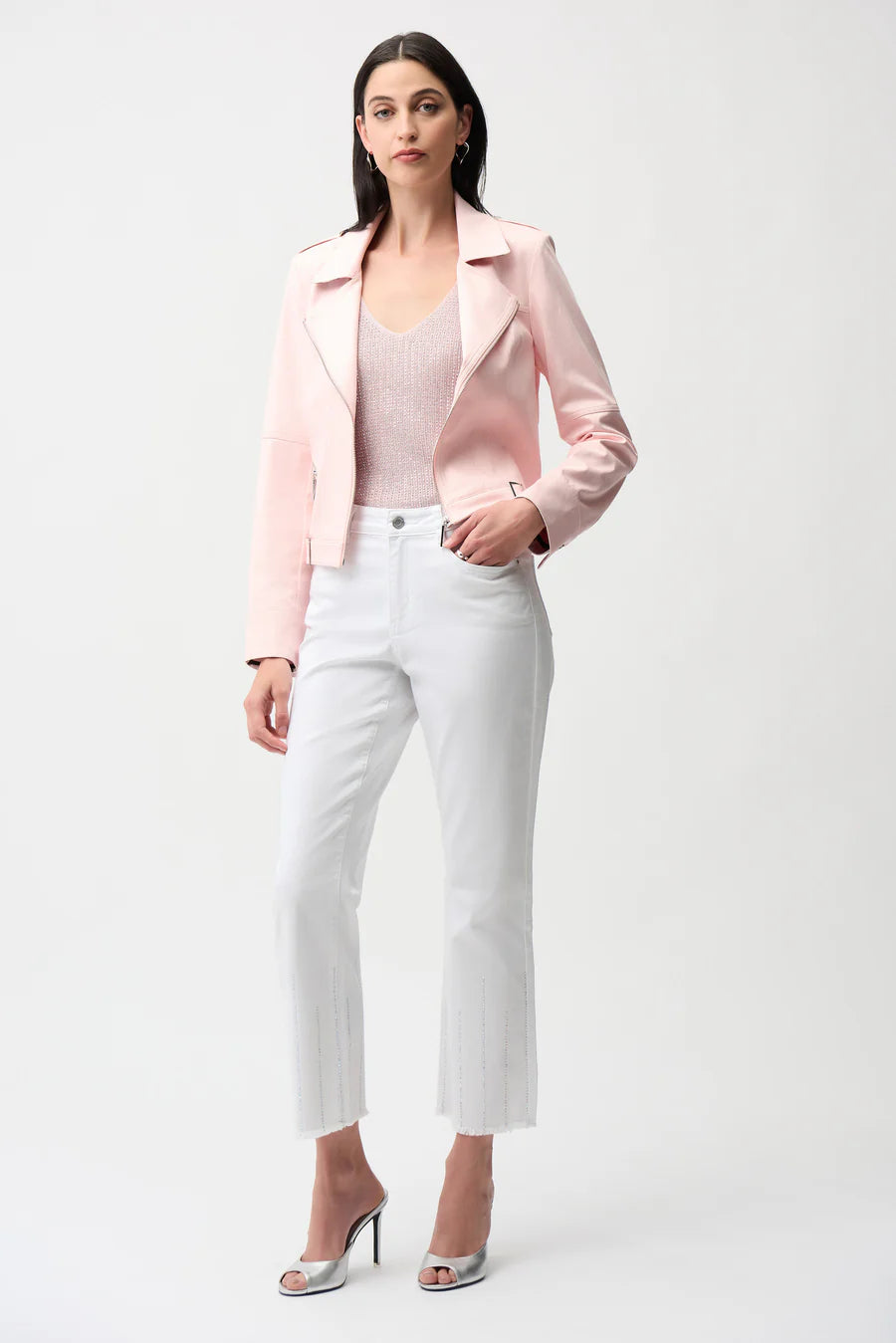 JOSEPH RIBKOFF FOILED FAUX SEUDE JACKET 261910