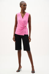 Joseph Ribkoff Silky Knit Fitted Wrap Top 262072