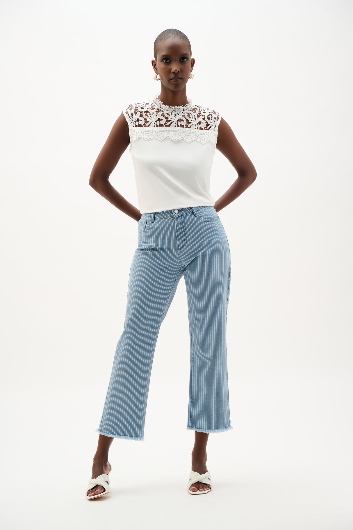 Jersey And Guipure Lace Fitted Top 262073