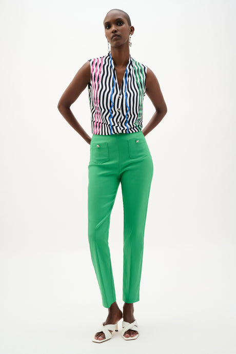 Millennium Pull-On Cropped Pants With Patch Pockets 262197