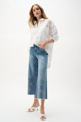 Joseph Ribkoff Wide Leg Crop Jeans  262915