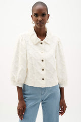 Cotton Twill Jacket With Balloon Sleeves 262919