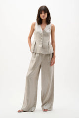 Joseph Ribkoff  Linen Peplum Vest 262944