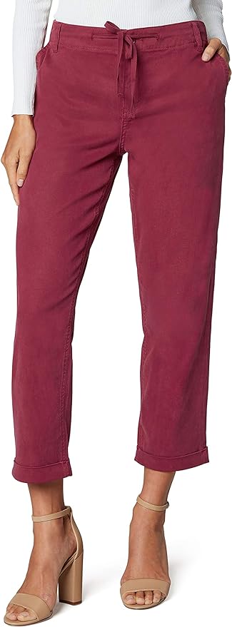 Liverpool Women's Utility Pant with Drawstring LM5590ME Raspberry Color
