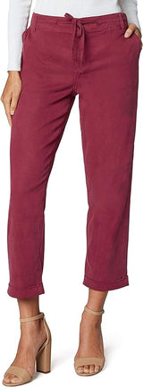Liverpool Women's Utility Pant with Drawstring LM5590ME Raspberry Color
