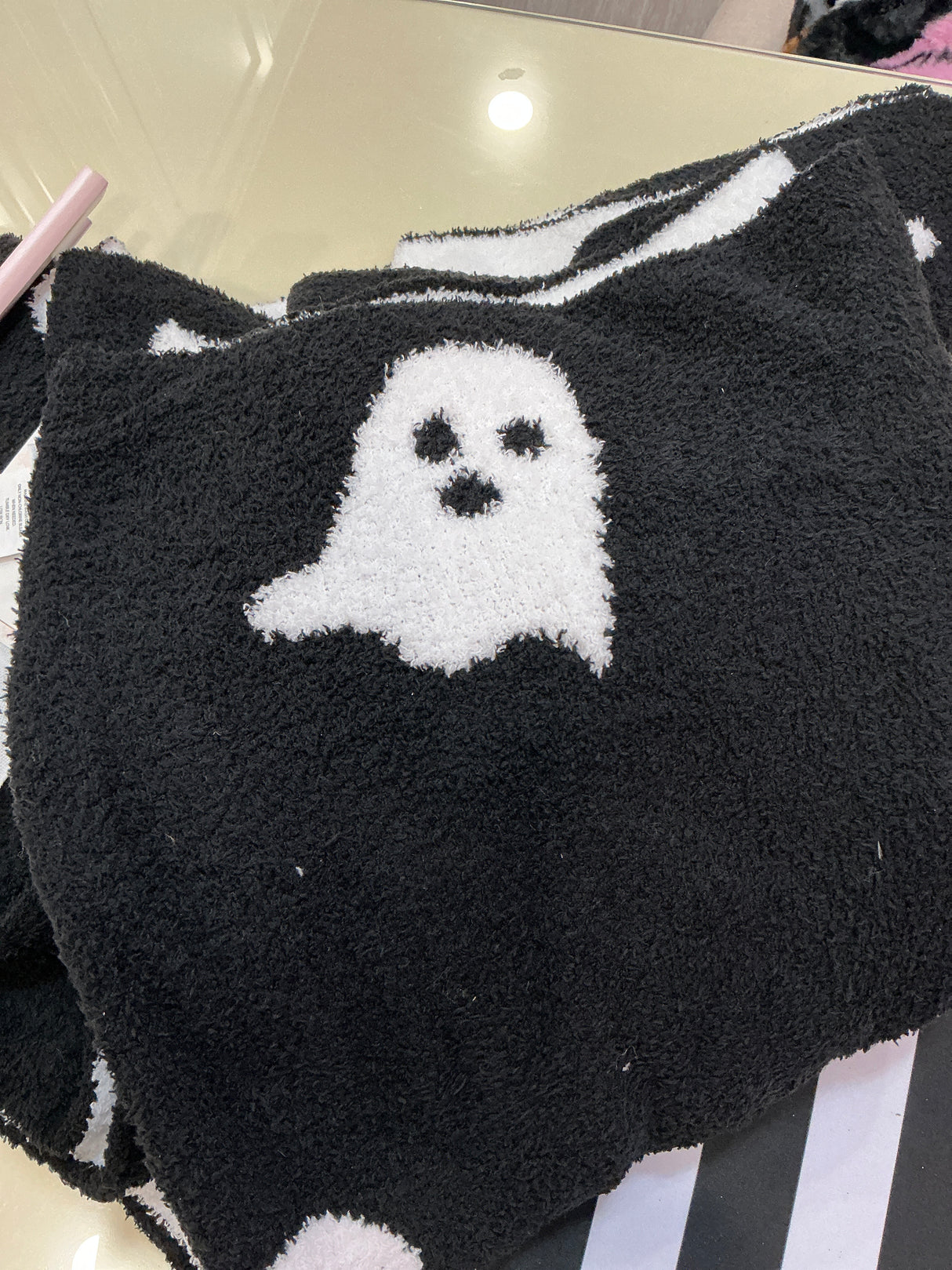 Knit Ghost Throw Blanket 👻🖤
