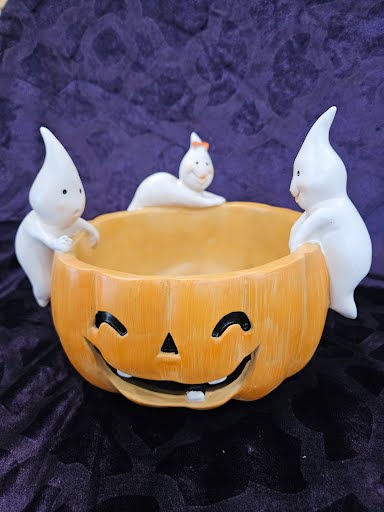 Pumpkin Ghost Bowl Decor 2235