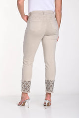 Frank Lyman 241314U Beige Straight Leg Jeans