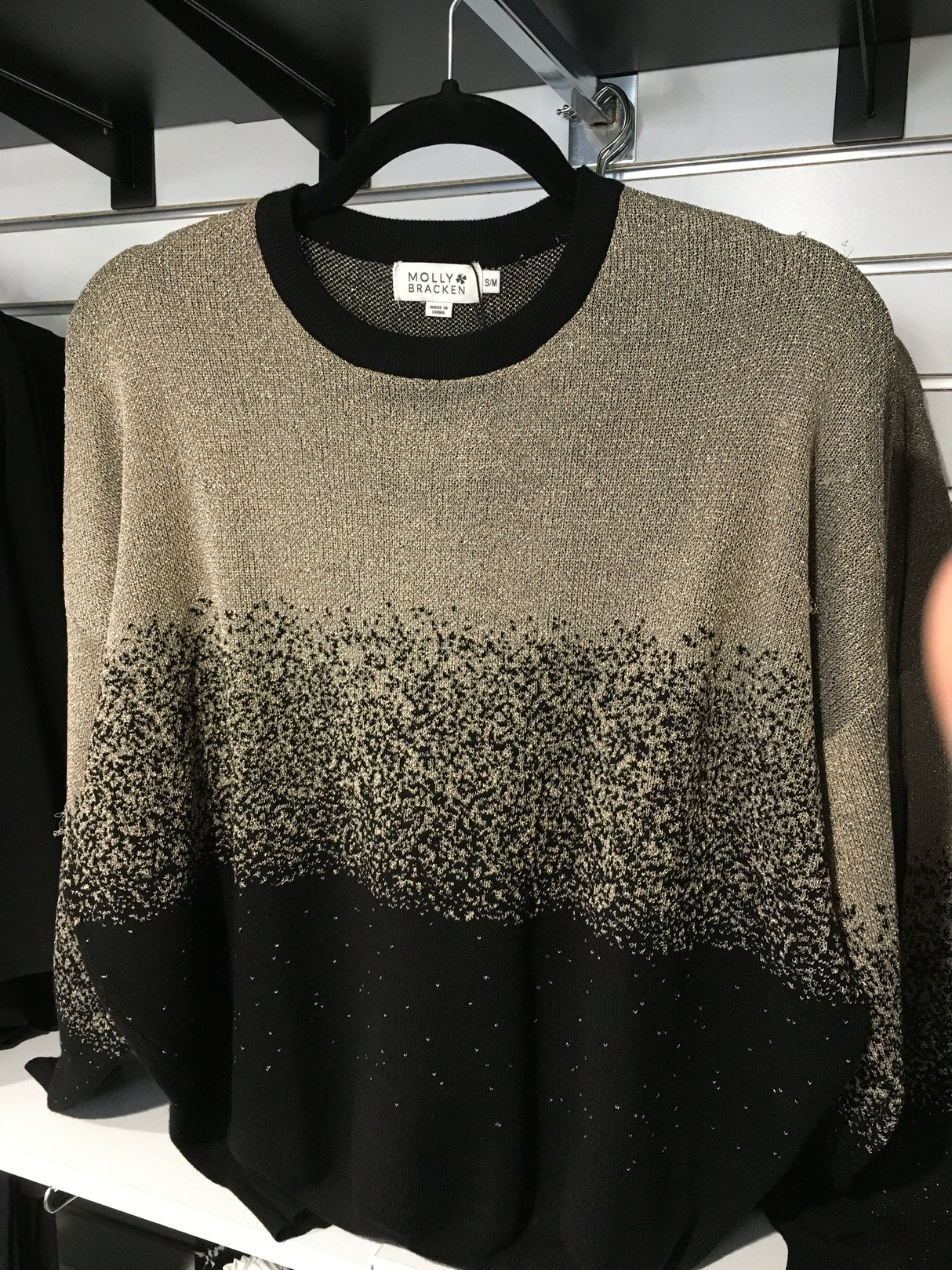 MOLLY BRACKEN KNITTED SWEATER BLACK/GOLD SK3918H20