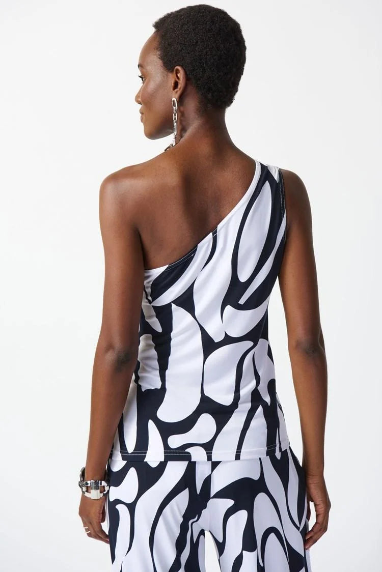 Joseph Ribkoff 242108 One shoulder top