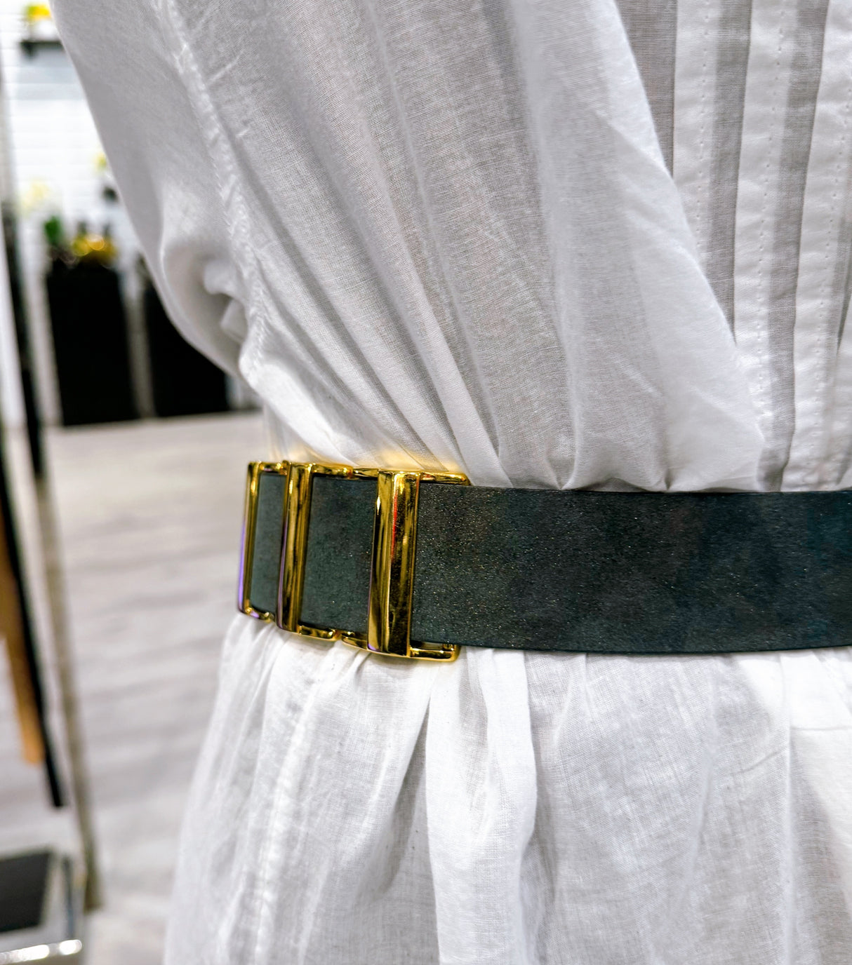 Street Ahead Navy Leather Belt