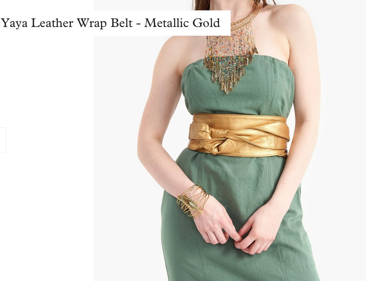 RWC Belt -Yaya Leather Wrap Belt - Metallic Gold