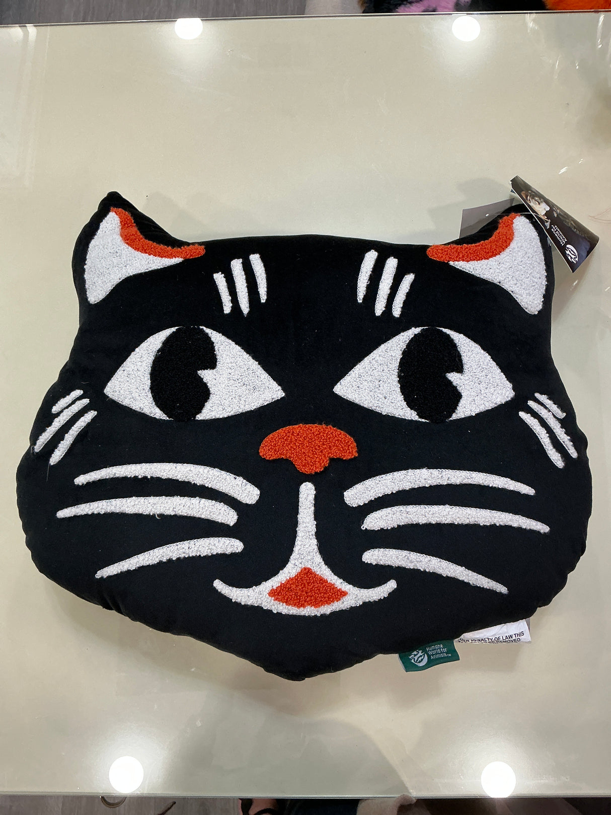 Black Cat Face Pillow 🐾🖤🎃