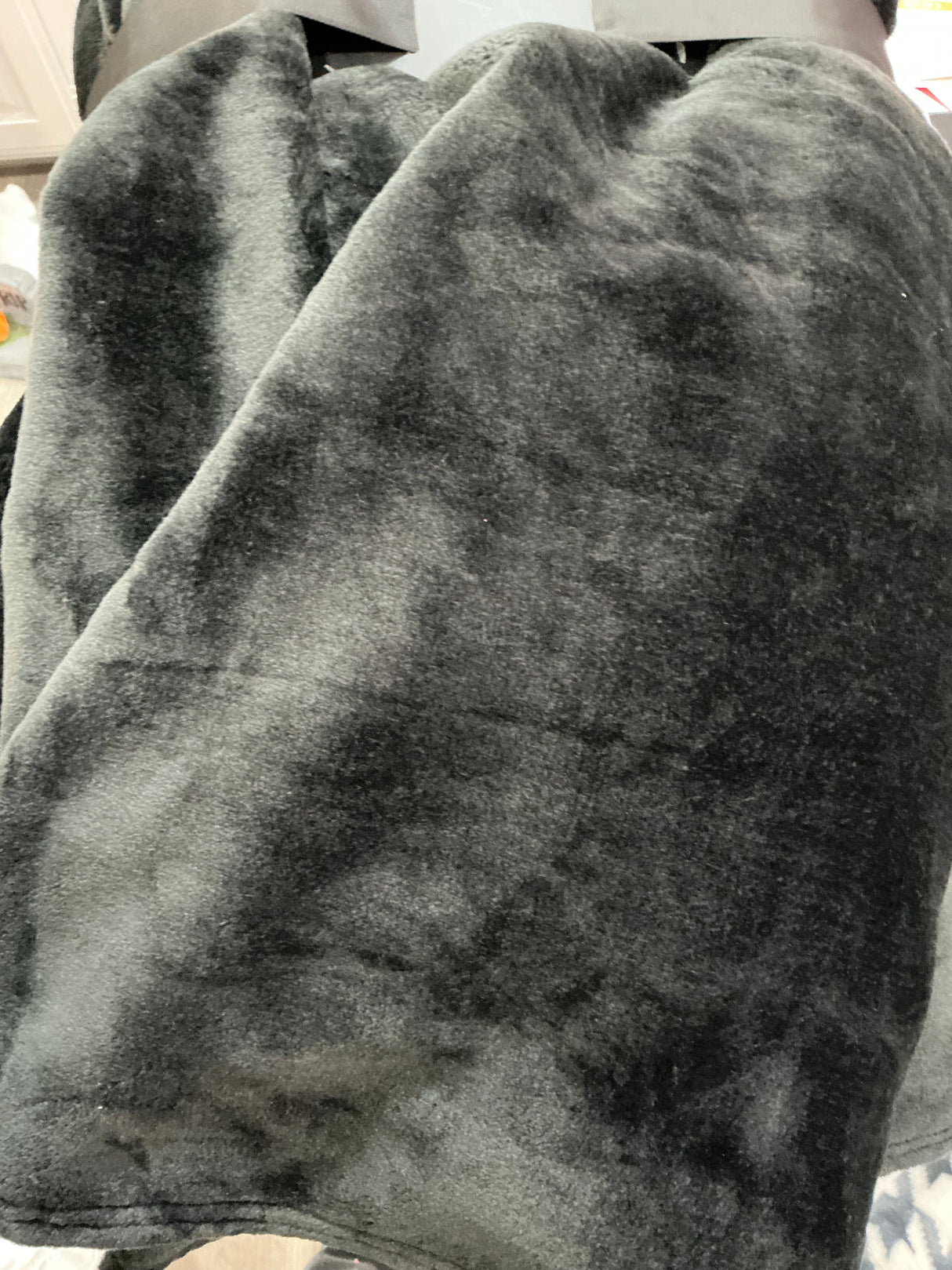 Black Faux Fur Throw Blanket Set – 2 Pack (50” x 70”)