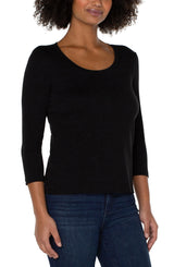 LIVERPOOL LM8397SW2 RAGLAN SWEATER BLACK