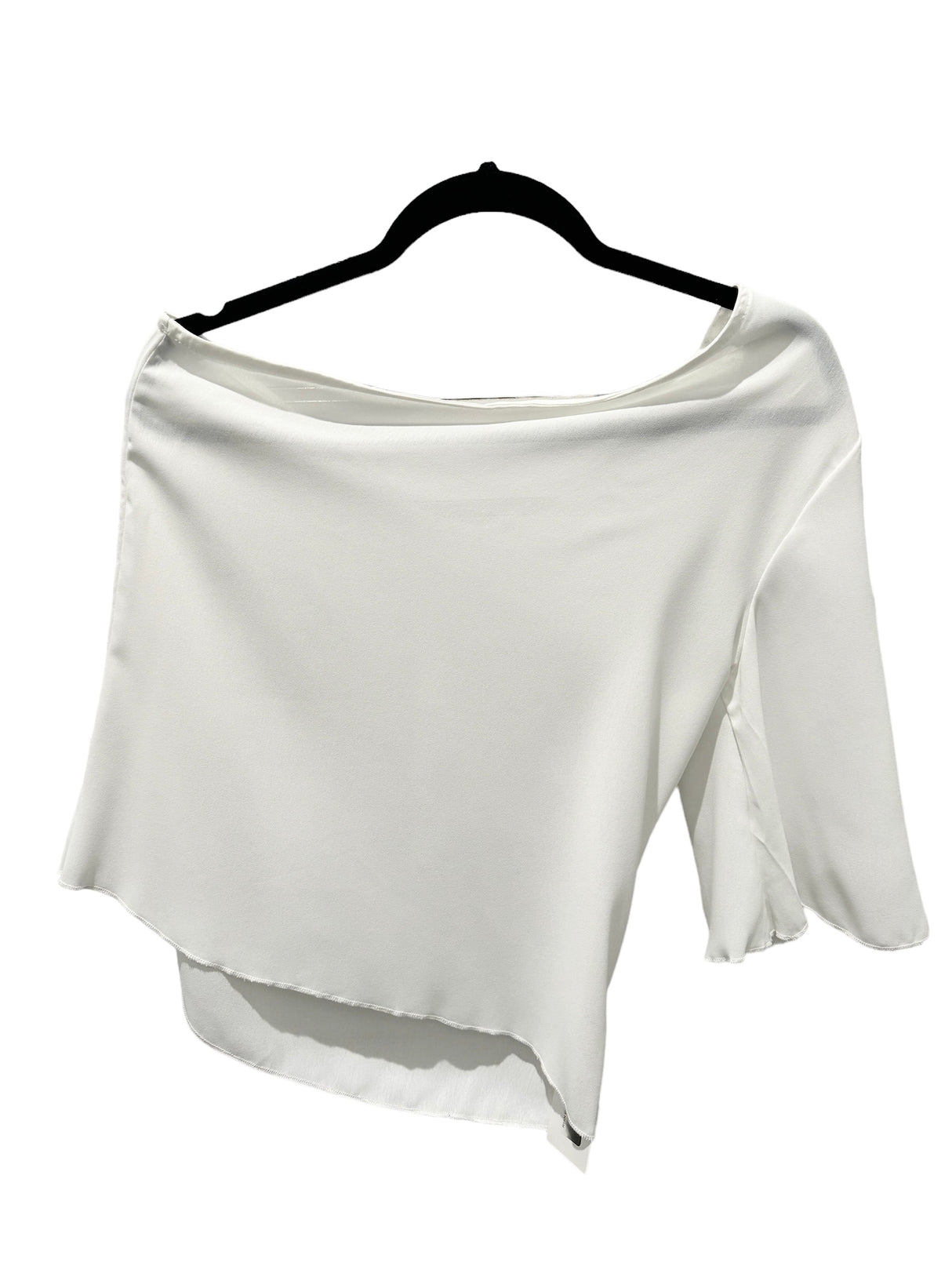 RYAN WAYNE ONE SLEEVE TOP White