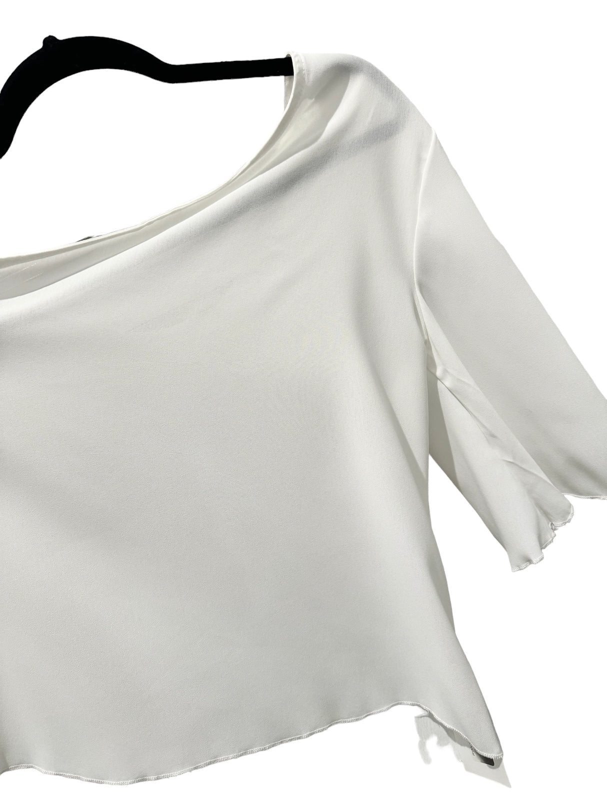 RYAN WAYNE ONE SLEEVE TOP White