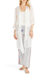 Nic+Zoe M201666
Boatcruise Sheer Linen Long Cardigan In Paper White