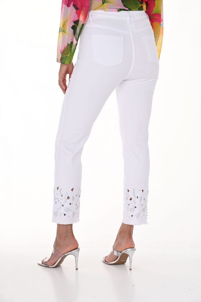 Frank Lyman White Bling Jeans 246212U