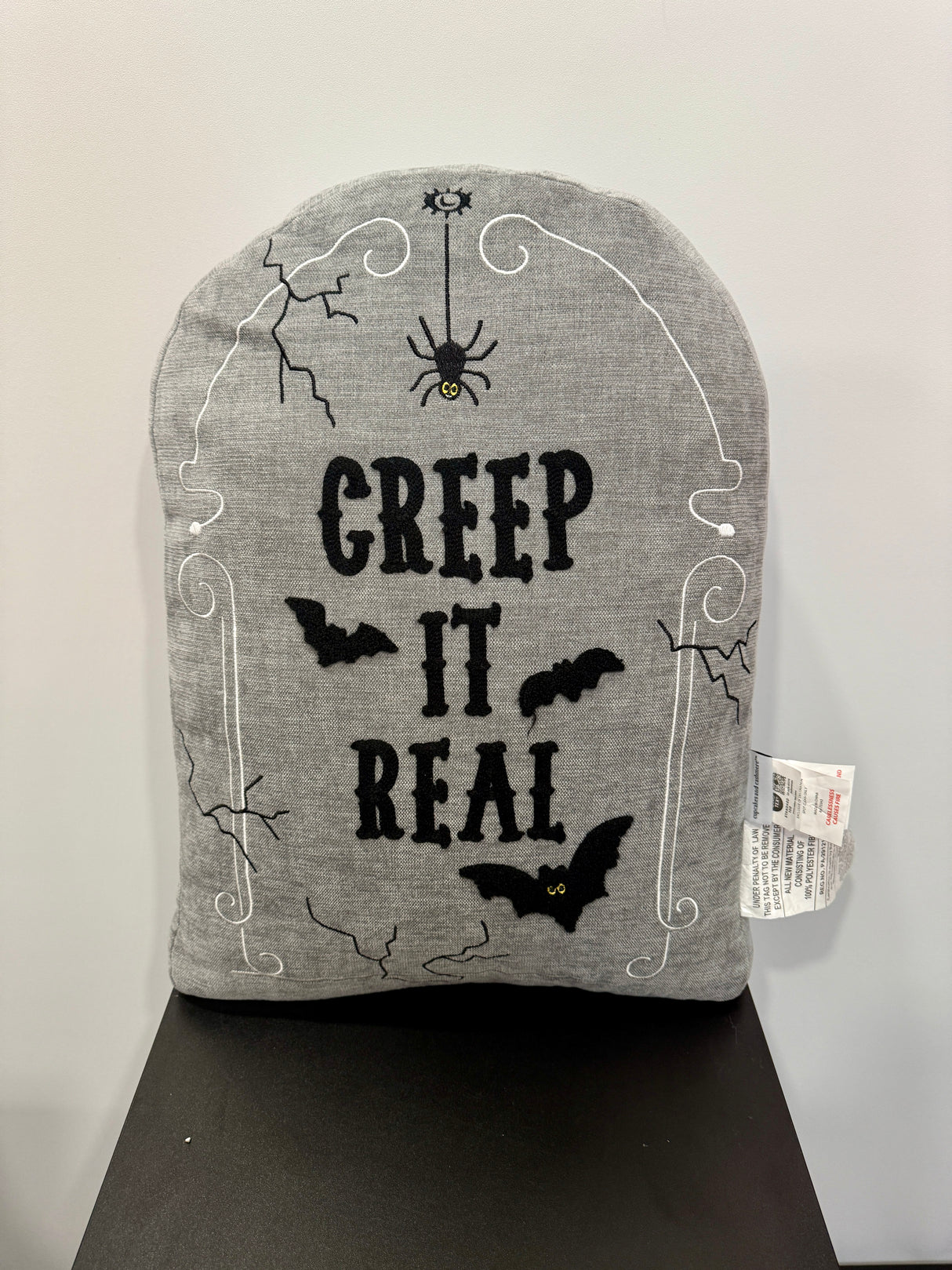 “Creep It Real” Tombstone Halloween Pillow 025618