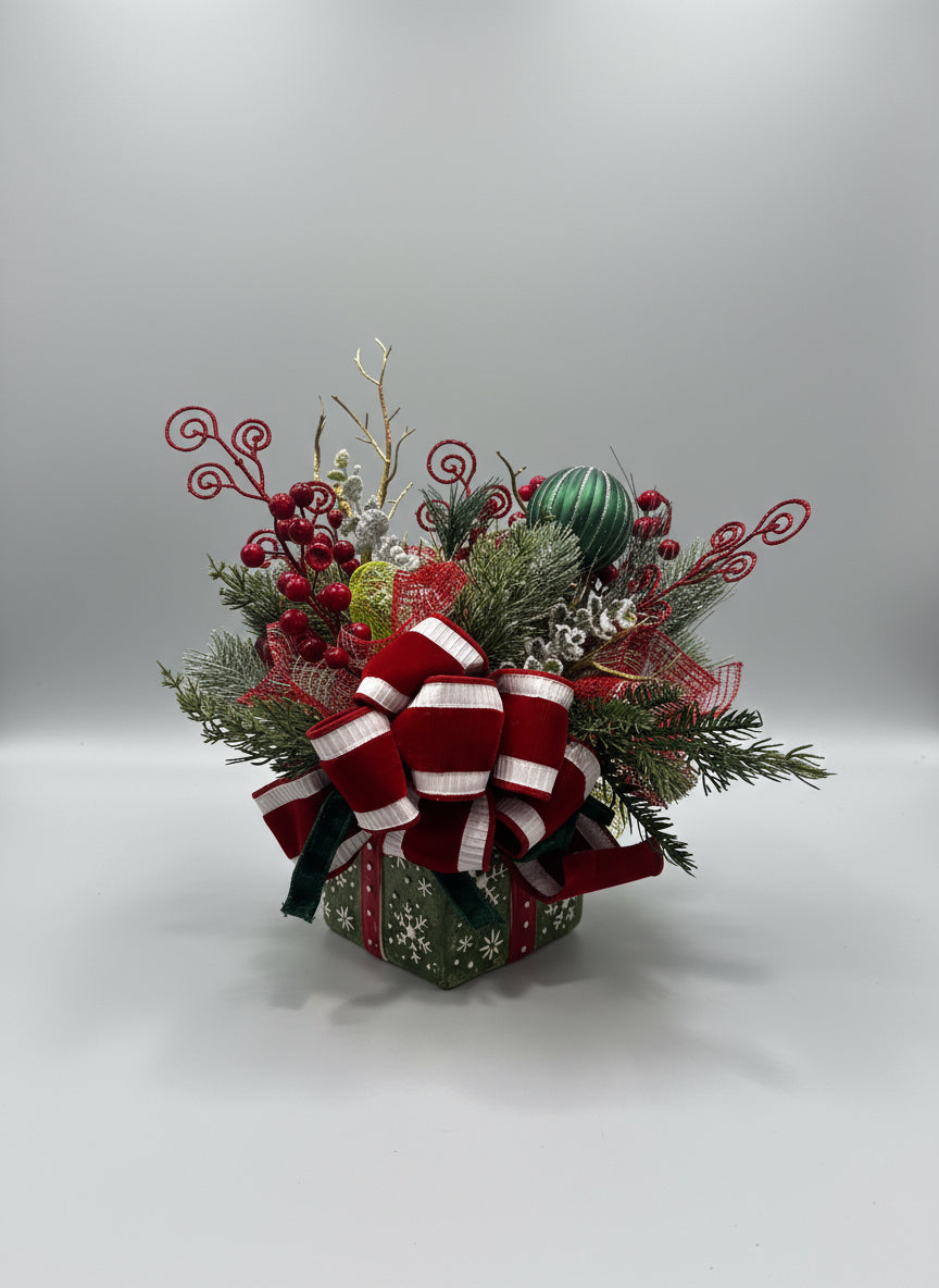 Classic Christmas Gift Box Arrangement