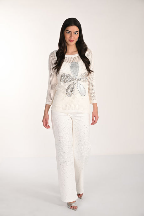 Frank Lyman Embellished Wide-leg 266585