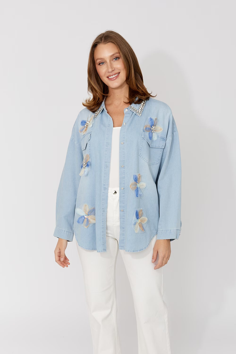 Floral Long-sleeve Casual Shirt Style Jacket266582
