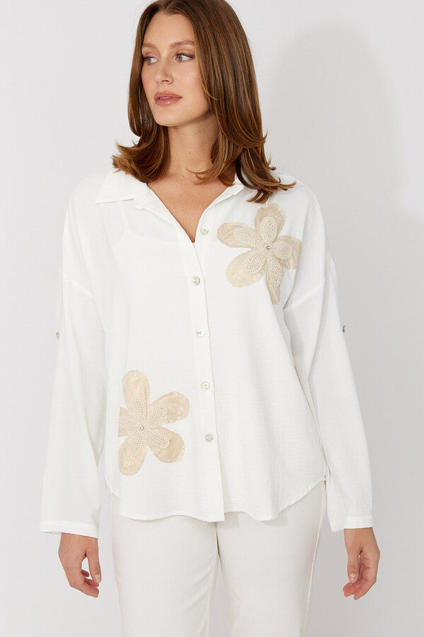 FRANK LYMAN, 266517 Off White Tunic