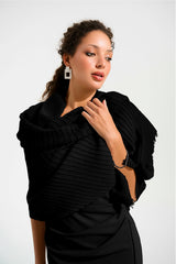 JOSEPH RIBKOFF Fringed Solid Wrap SCARVES 261781