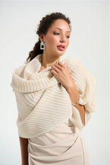 JOSEPH RIBKOFF Fringed Solid Wrap SCARVES 261781
