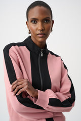 263621 Joseph Ribkoff Black/Vintage Rose Athleisure Wear