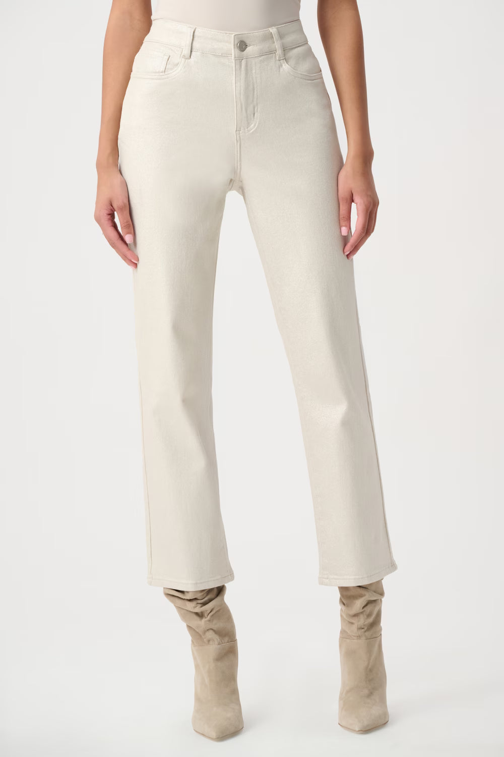 Joseph Ribkoff Straight Metallic Jeans 264913