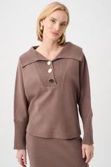 Joseph Ribkoff Loose Fit Button Closure Sweater 263938
