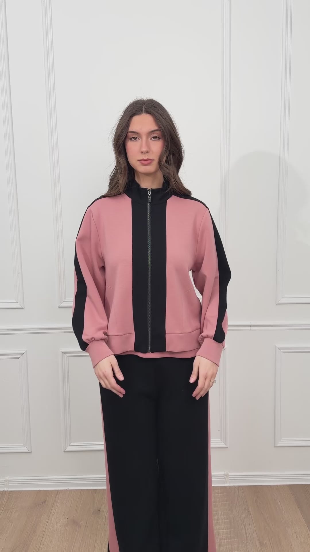 263621 Joseph Ribkoff Black/Vintage Rose Athleisure Wear