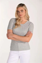 FRANK LYMAN, 266563 SILVER KNIT TEE