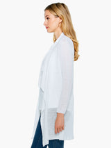 NIC+ZOE FEATHERWEIGHT DRAPE CARDIGAN IN WHITE STYLE: S221118