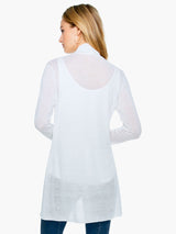 NIC+ZOE FEATHERWEIGHT DRAPE CARDIGAN IN WHITE STYLE: S221118