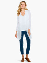 NIC+ZOE FEATHERWEIGHT DRAPE CARDIGAN IN WHITE STYLE: S221118